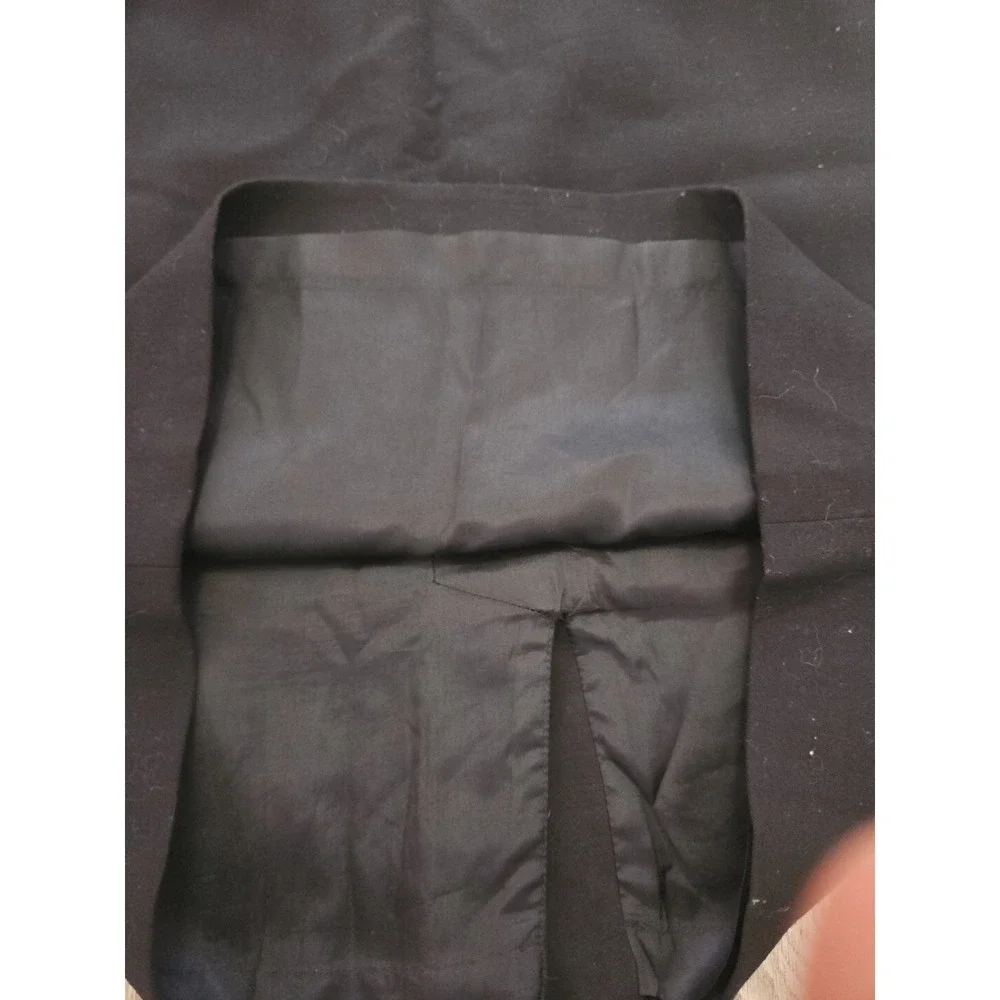 Lauren Ralph Lauren RLR Womens Black Wool Side Zip‎ Skirt Flat Front Size 12